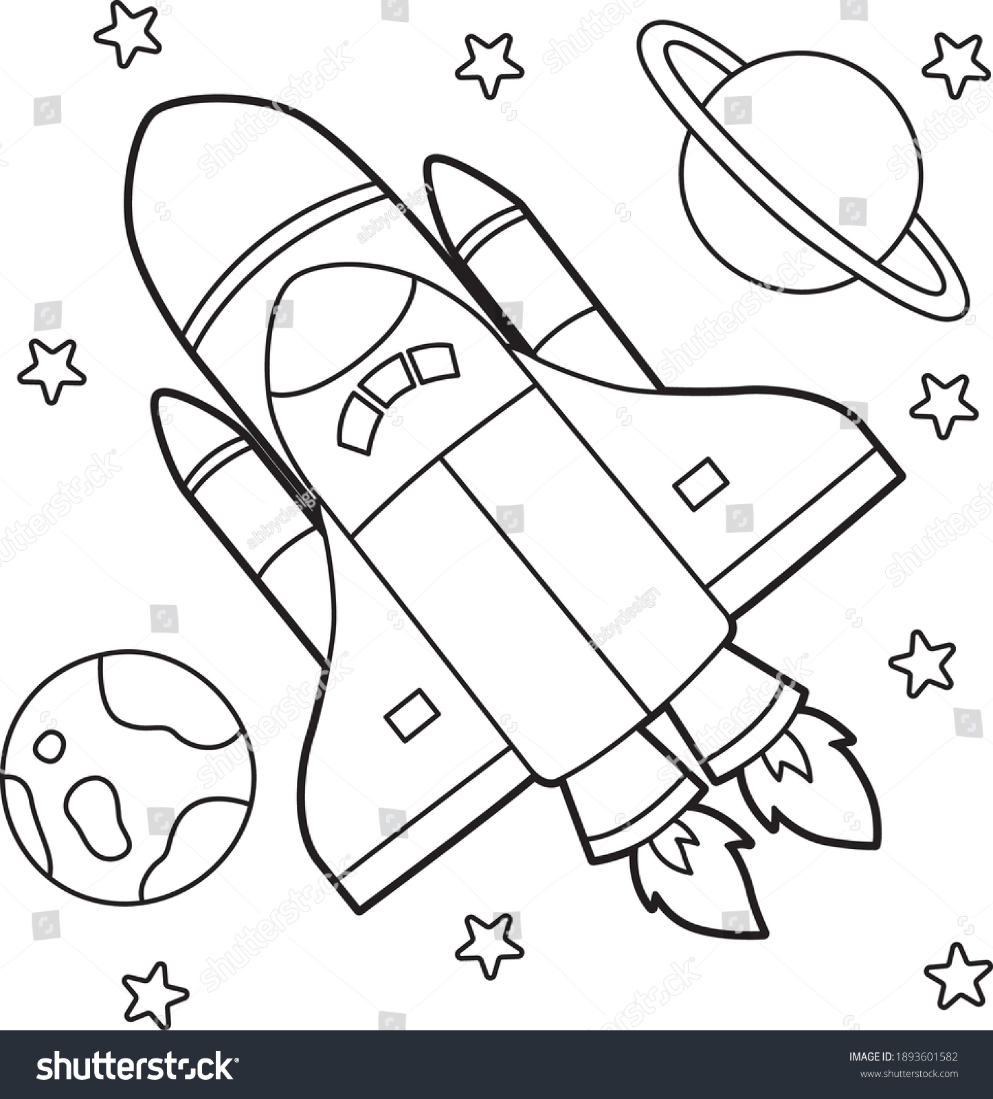 Rocket coloring page images stock photos d objects vectors