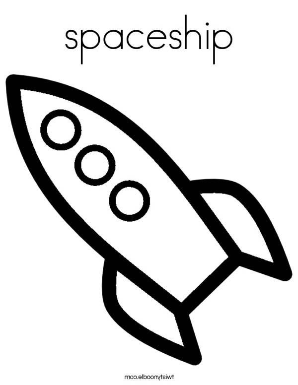 Spaceship rocket colorg page