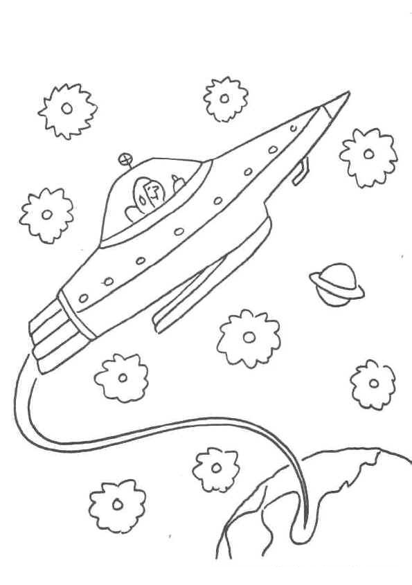 Free printable spaceship coloring pages for kids