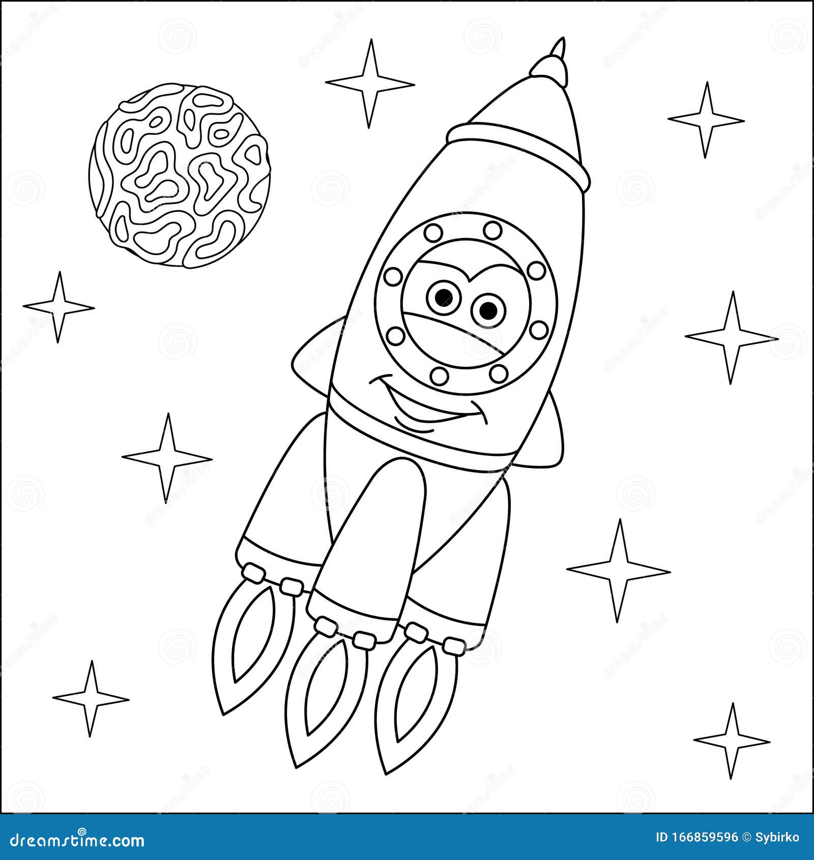 Rocket coloring page stock illustrations â rocket coloring page stock illustrations vectors clipart