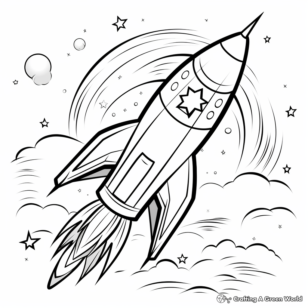 Rocket coloring pages