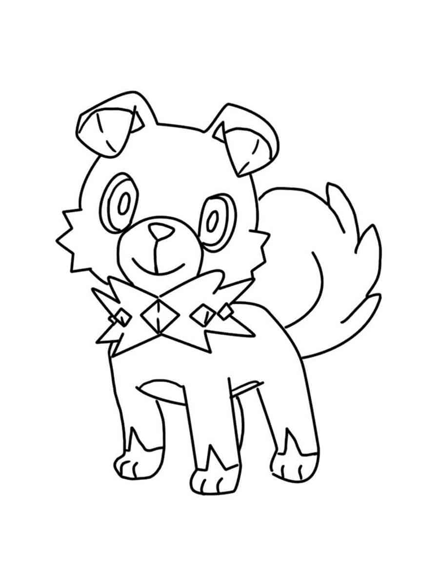 Rockruff pokemon coloring pages