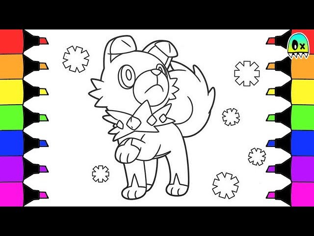 Coloring pokemon rockruff colouring pages for children