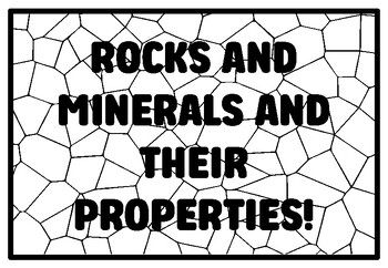 Rocks and minerals and their properties grade science coloring pages