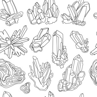 Page rocks and minerals vectors illustrations for free download