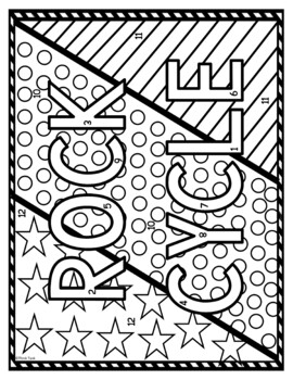 Rock cycle color by number reading passage and text marking