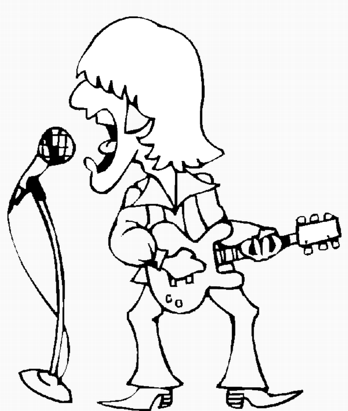 Rock star coloring pages