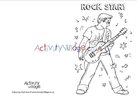 Rock star dad louring card