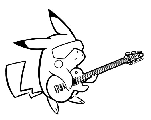 Coloring pages rockstar pikachu coloring pages