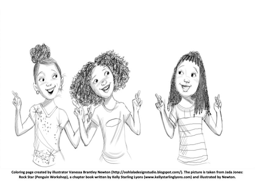 Jada jones rock star coloring page