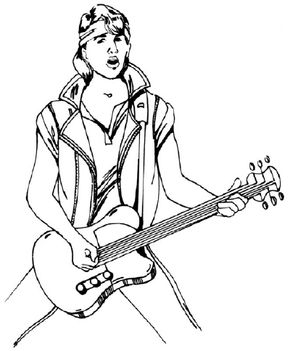 How to draw people rock star