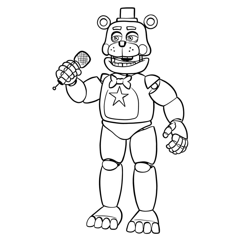 How to draw rockstar freddy fnaf fnaf coloring pages monster coloring pages fnaf drawings