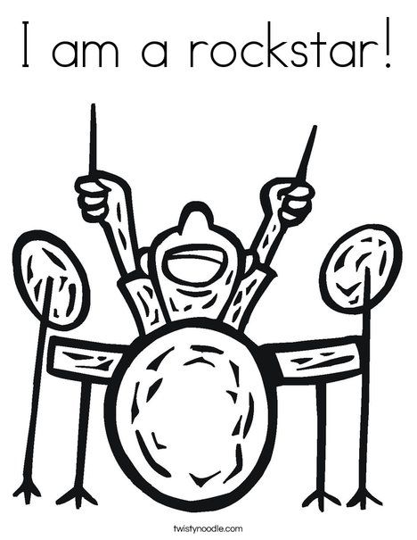 I am a rockstar coloring page music coloring drum set coloring pages