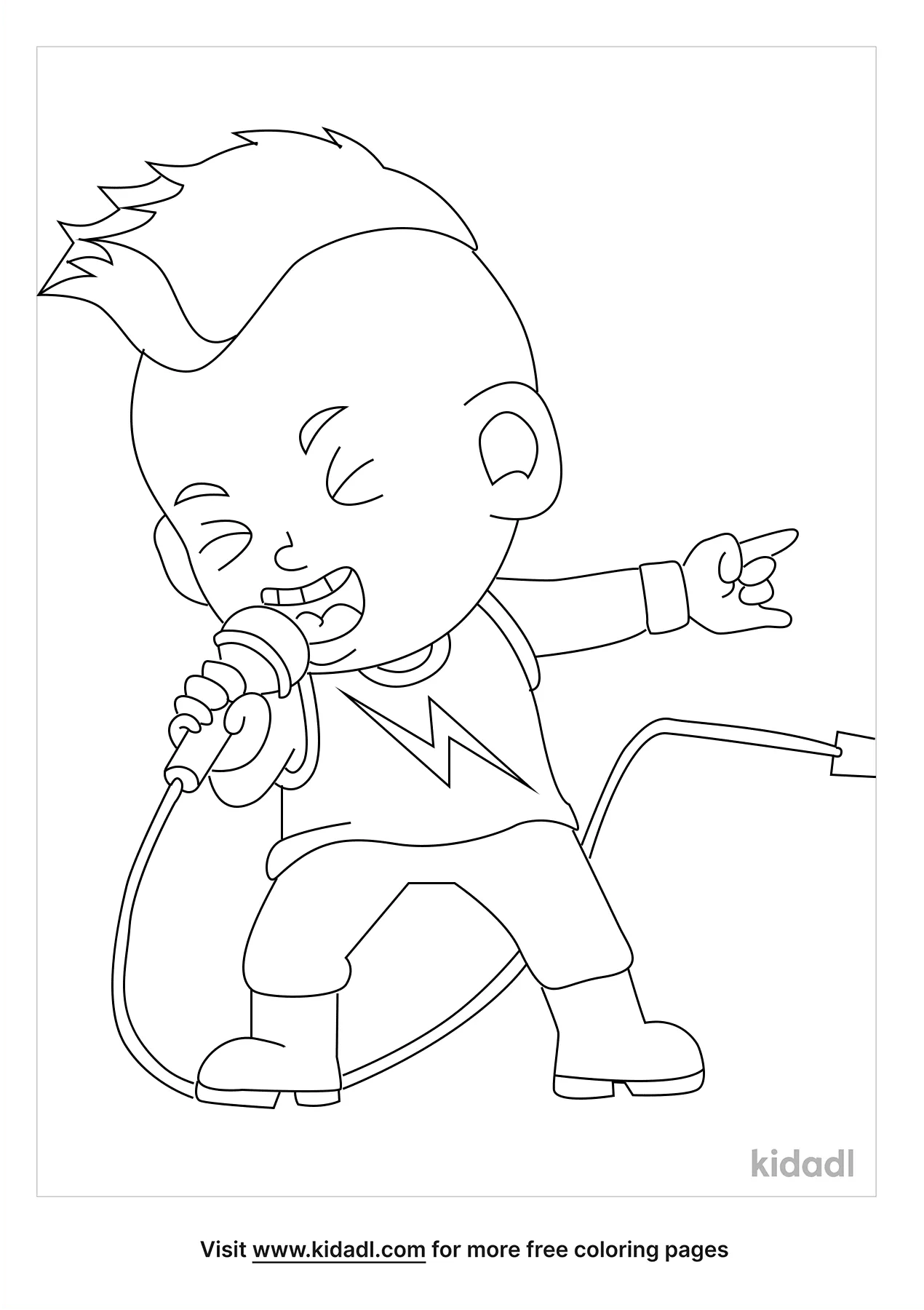 Free rockstar coloring page coloring page printables