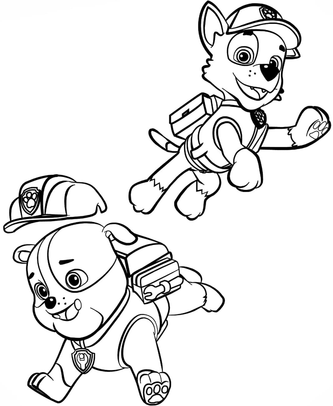 Rocky and rubble coloring page