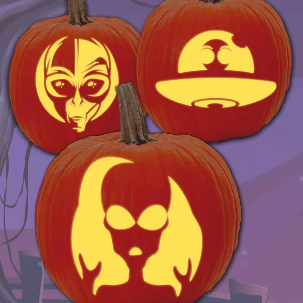 Free alien pumpkin carving patterns printable stencils