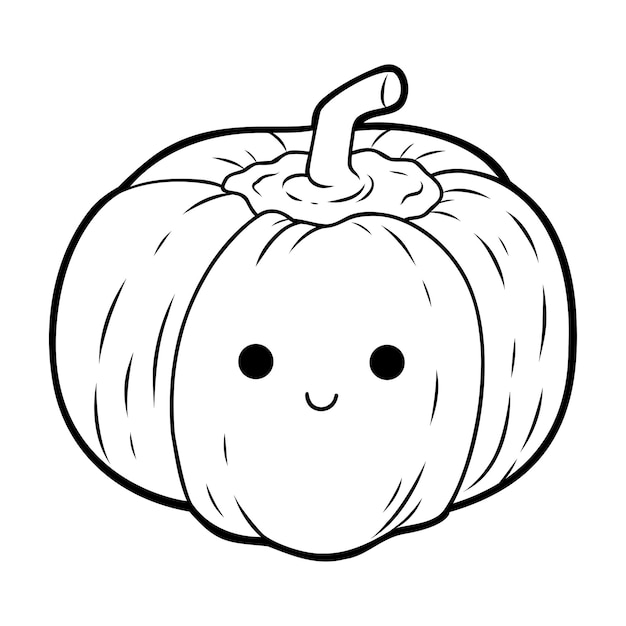 Premium vector coloring book for children halloween pumpkin