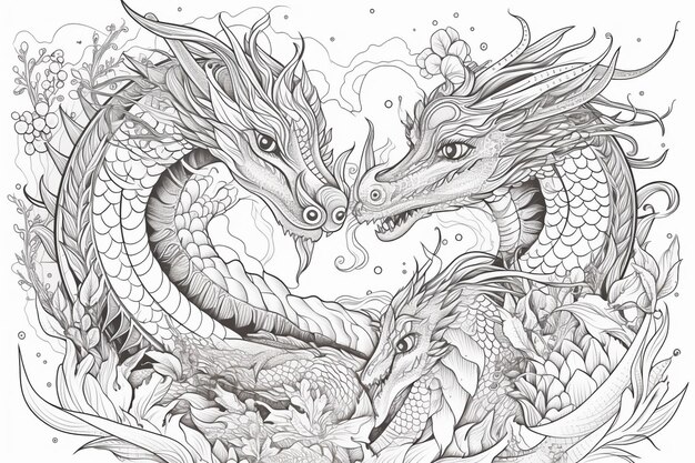 Page dragon mandala kids coloring pages images