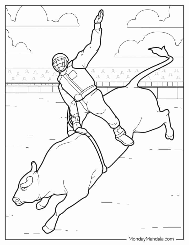 Bull coloring pages free pdf printables