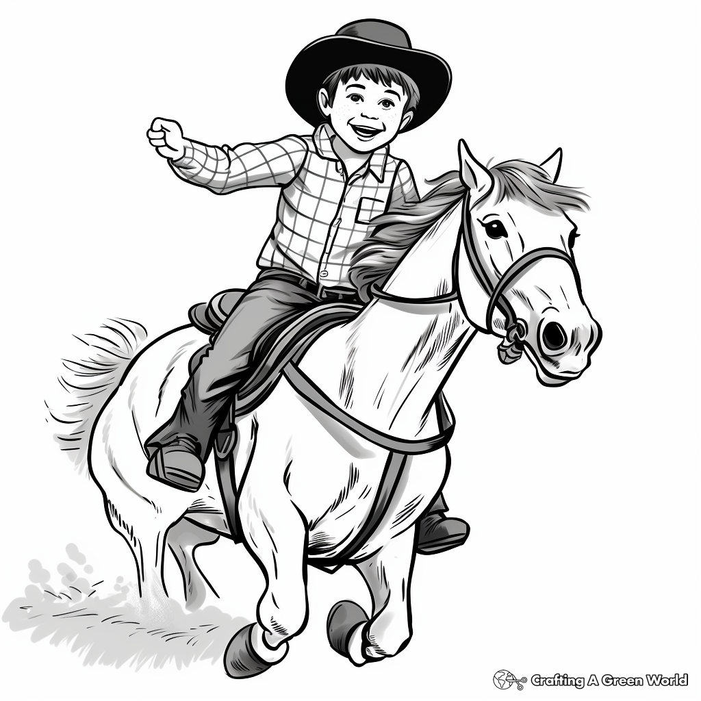 Bull riding coloring pages