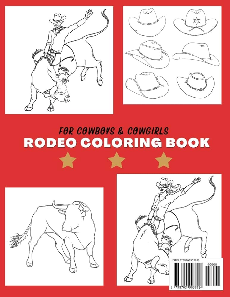 Color it rodeo celebrating americas sport with rodeo coloring pages western coloring book for ages