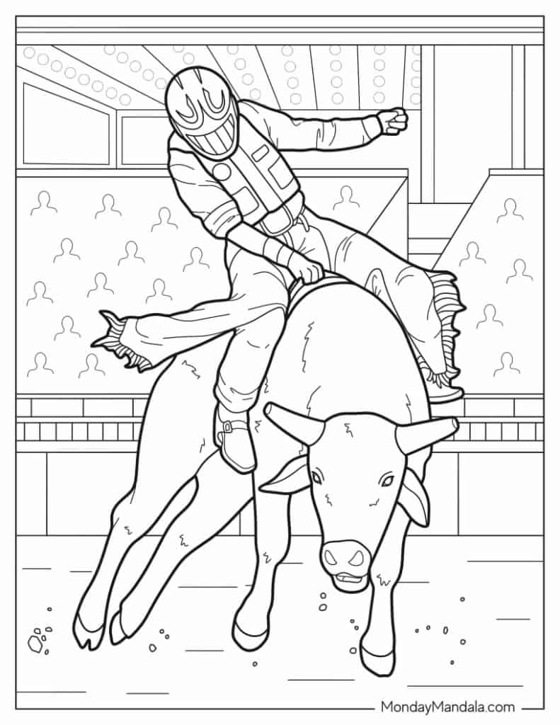 Bull coloring pages free pdf printables