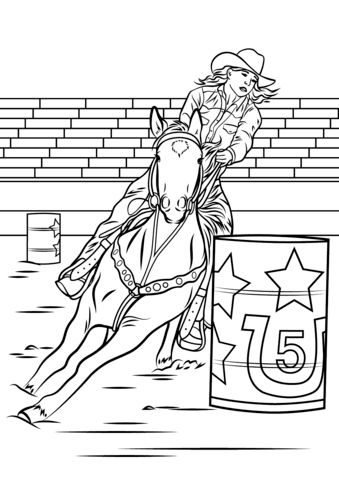 Horse barrel racing coloring page from rodeo category select from printable crafts of cartoonsâ horse coloring books horse coloring horse coloring pages