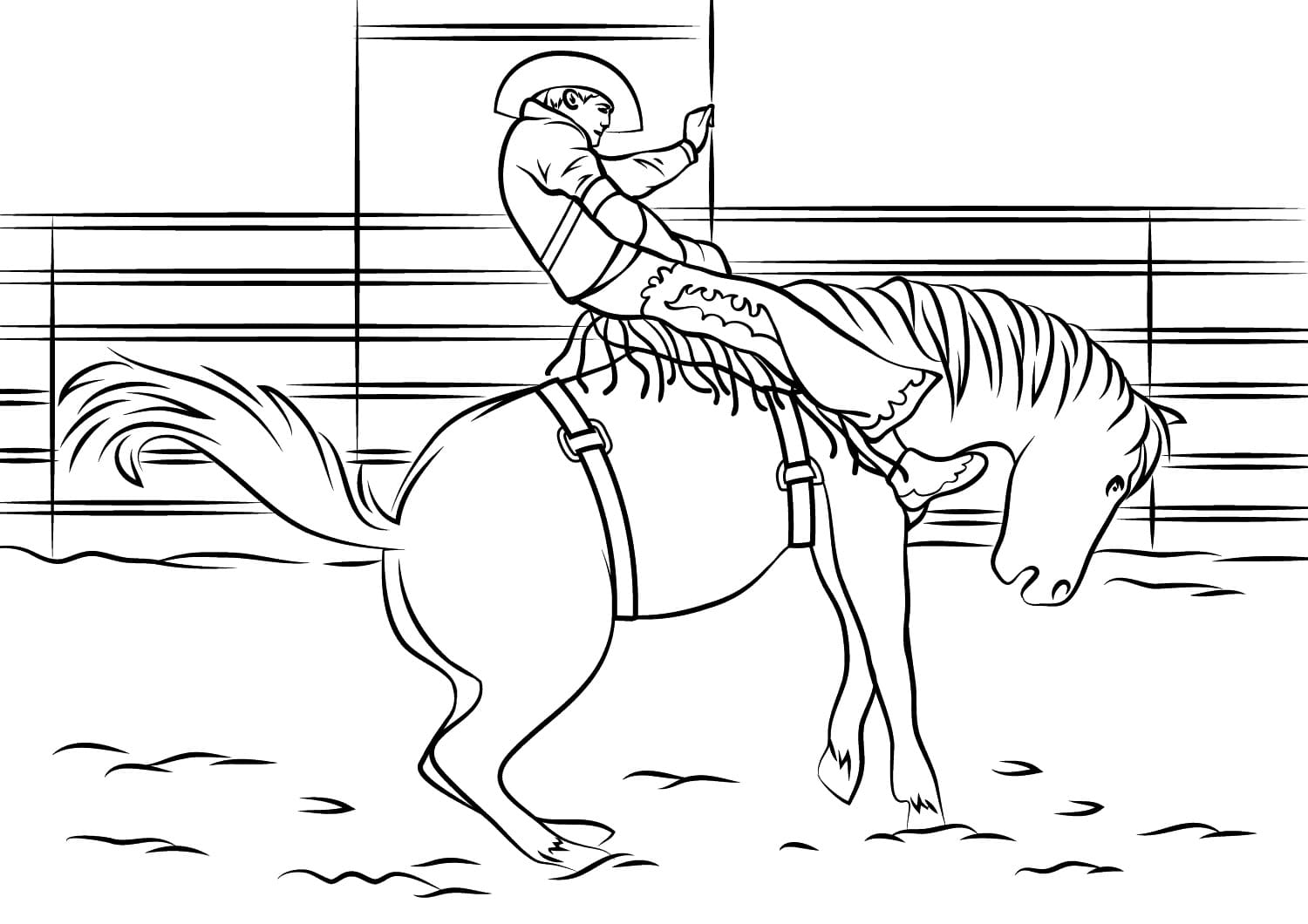 Rodeo image coloring page