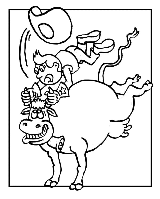 Rodeo to print coloring page