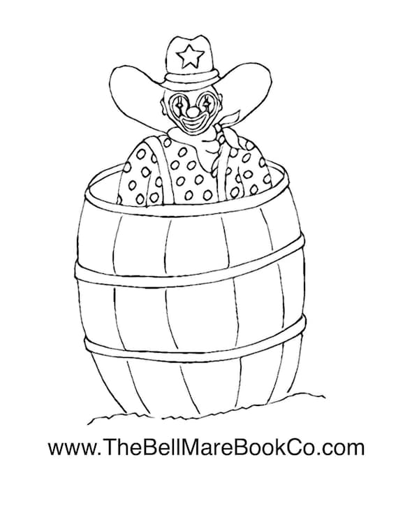 Rodeo clown coloring page