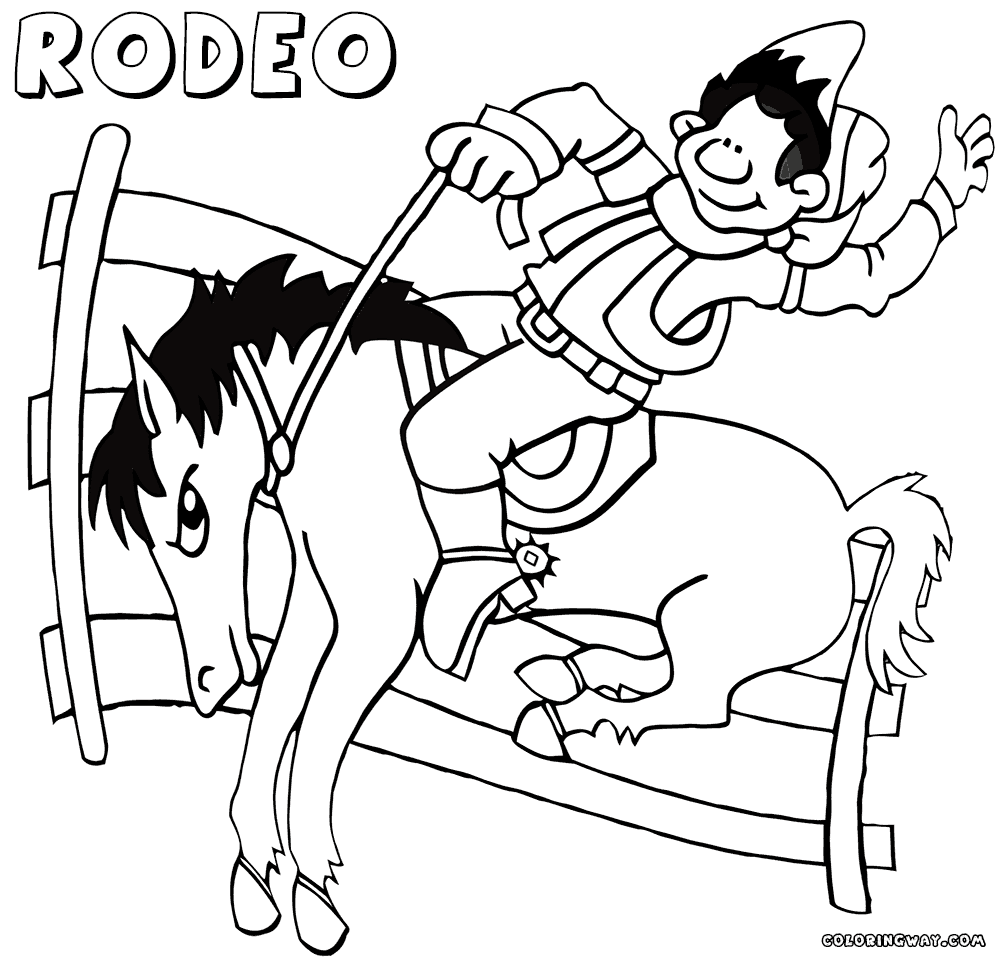 List background images rodeo pictures to color completed