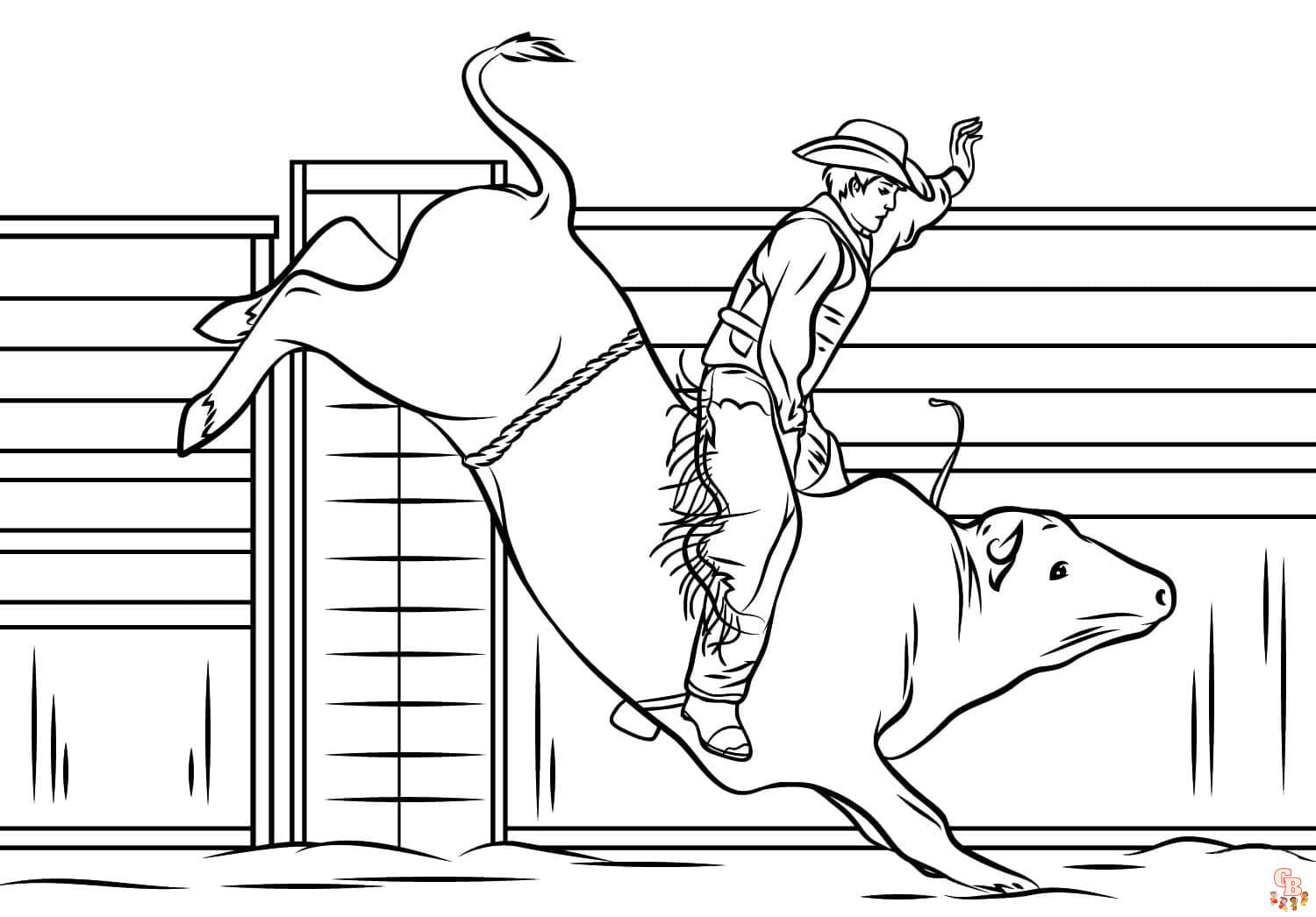 Printable rodeo coloring pages free for kids and adults