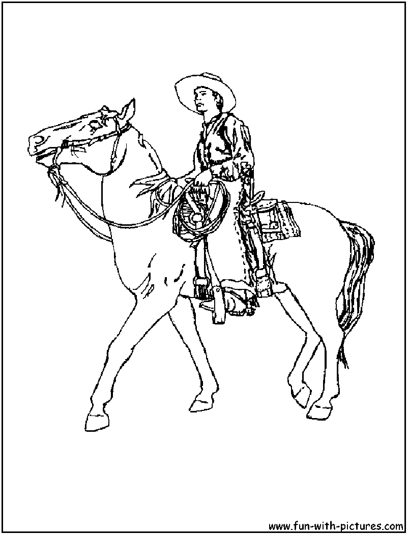 Cowboy coloring page