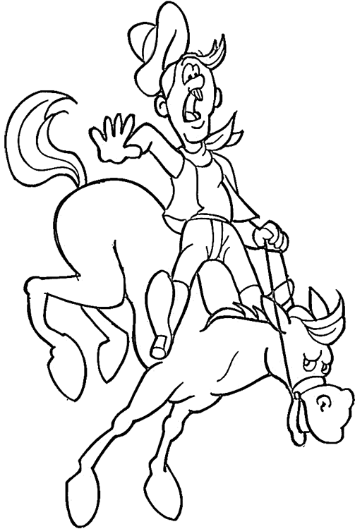 Cowboy coloring pages purple kitty