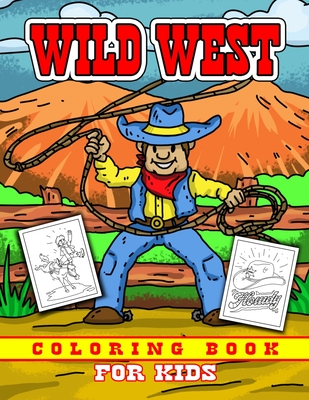 Wild west coloring book for kids childrens cowboy theme western coloring pages for boys and girls ages