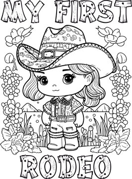 Coloring page cowboy images â browse photos vectors and video