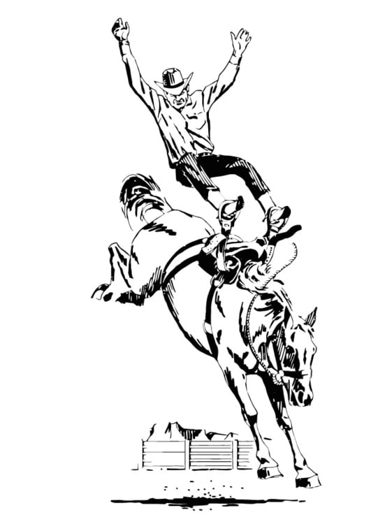 Coloring page rodeo