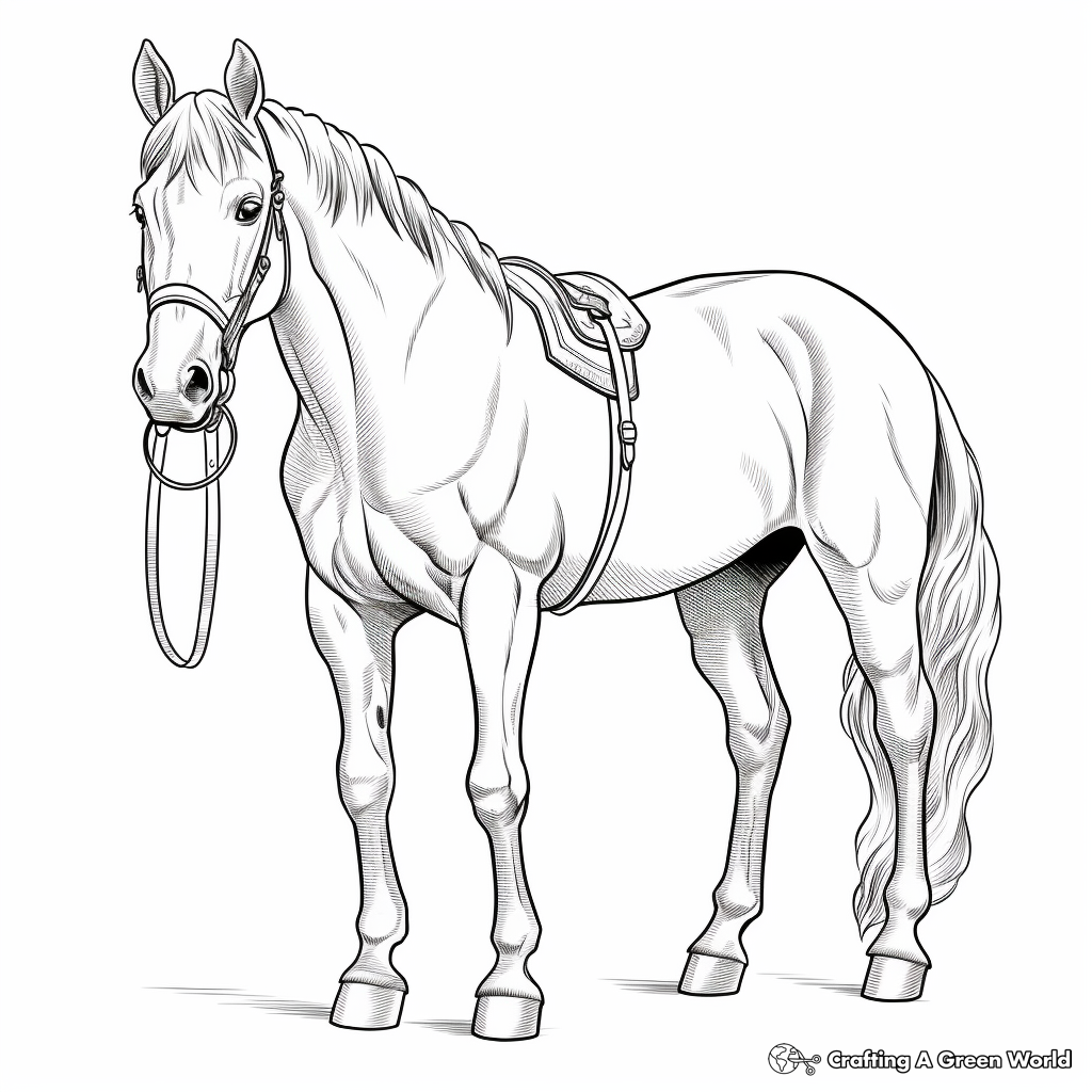 Western horse coloring pages