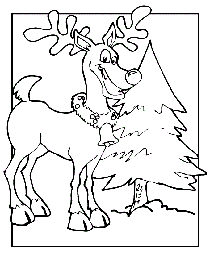 Free printable reindeer coloring pages for kids