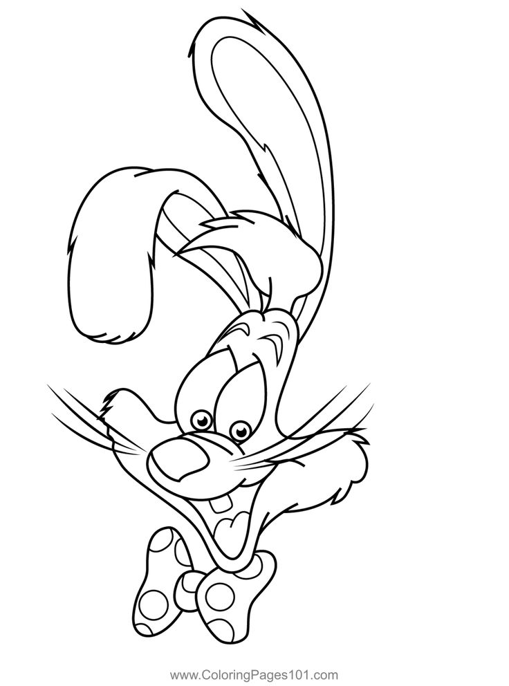 Roger rabbit face coloring page coloring pages roger rabbit coloring pages for kids