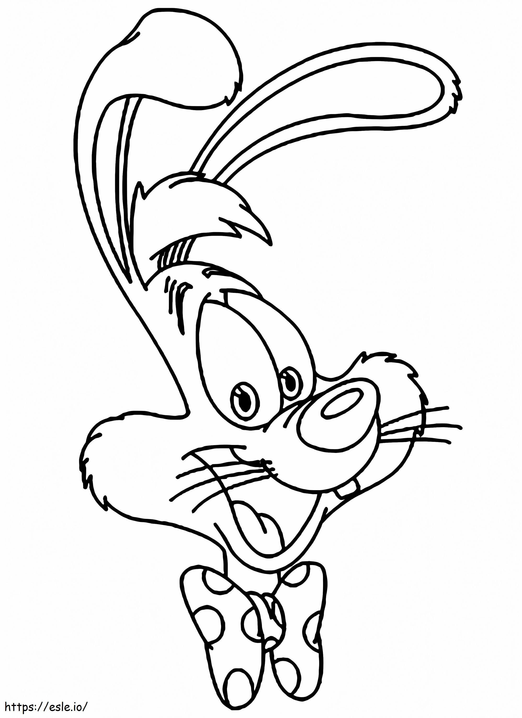 Roger rabbit face coloring page