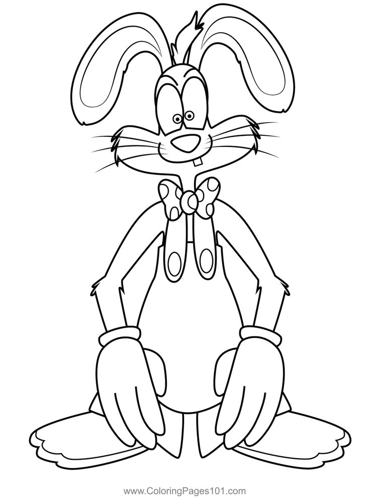 Roger rabbit coloring page coloring pages roger rabbit coloring pages for kids