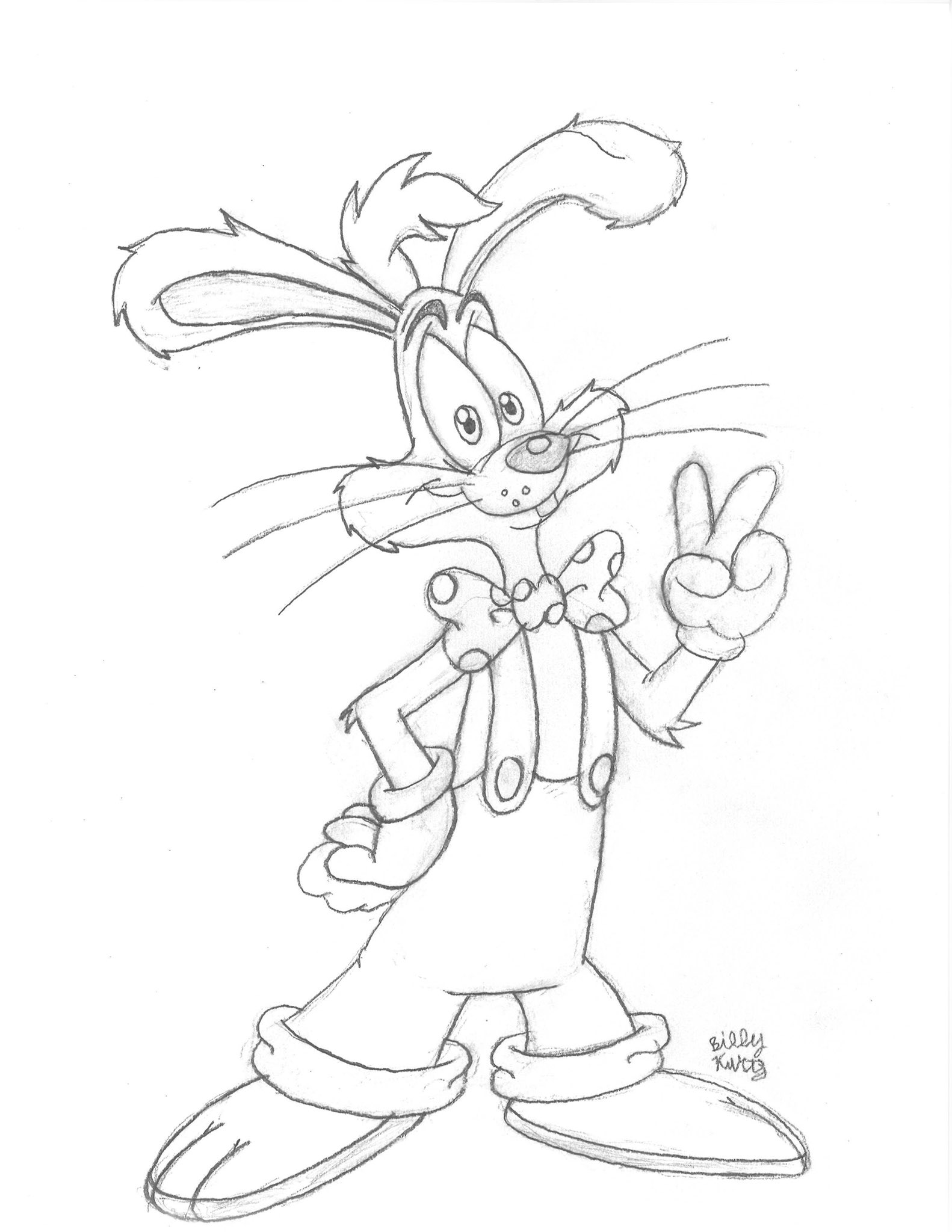 Billy k on x roger rabbit drawn from memory wishing you peace this easter holiday rogerrabbit httpstcojuijgnh x