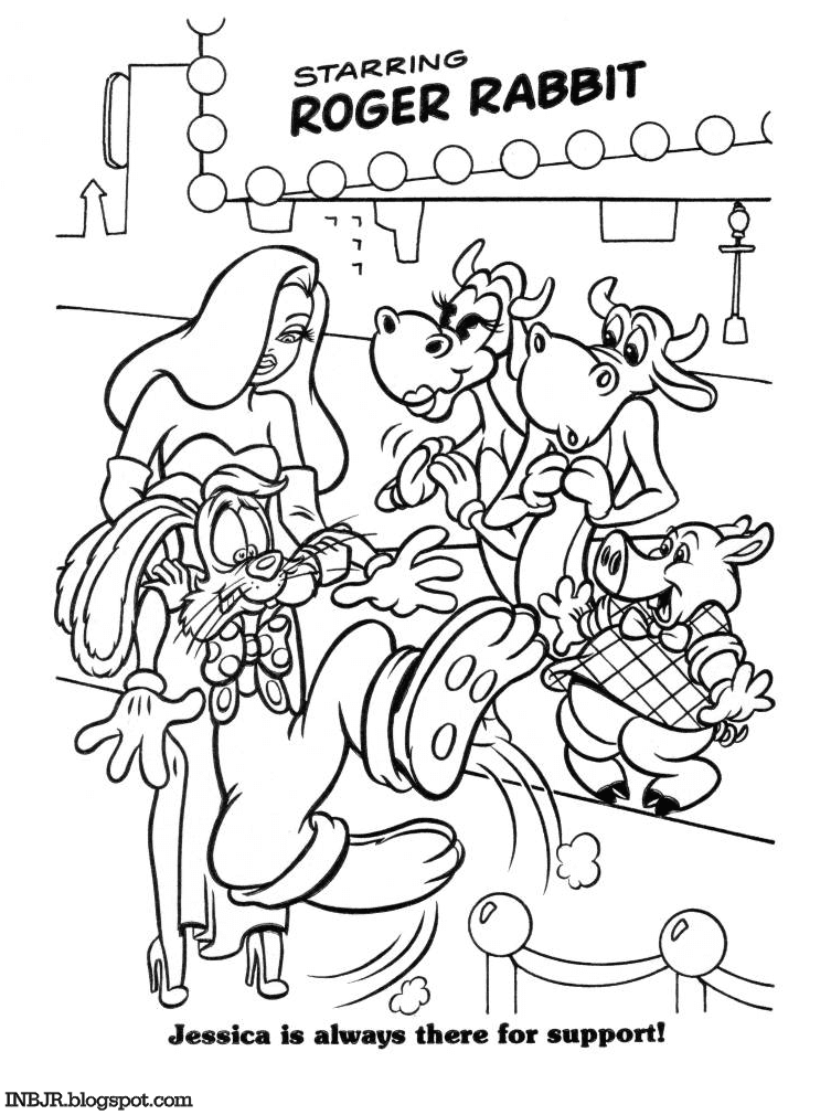 Who framed roger rabbit coloring pages printable for free download