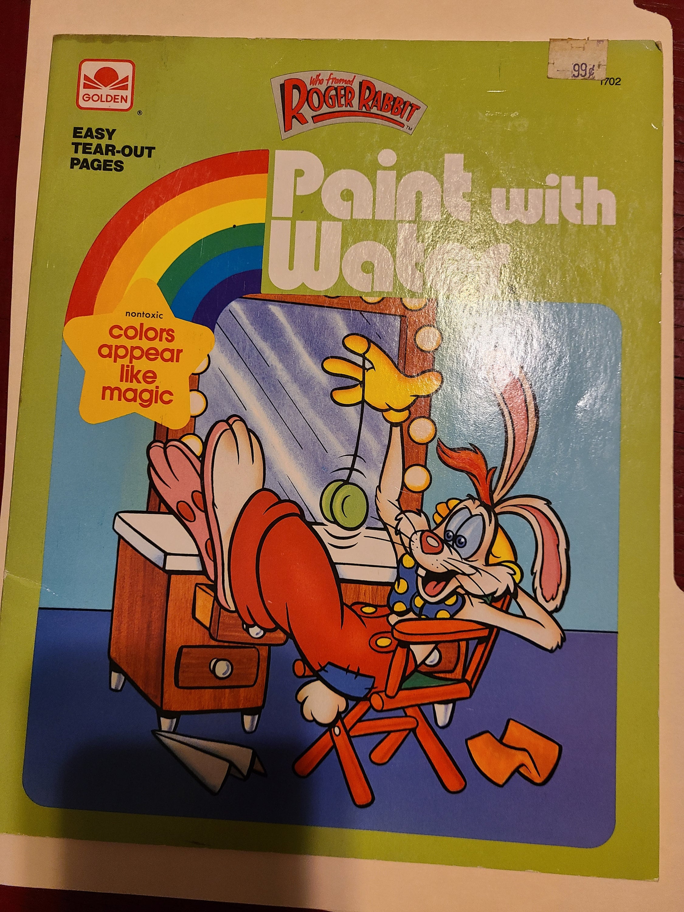 Vintage paint with water rodger rabbit coloring book