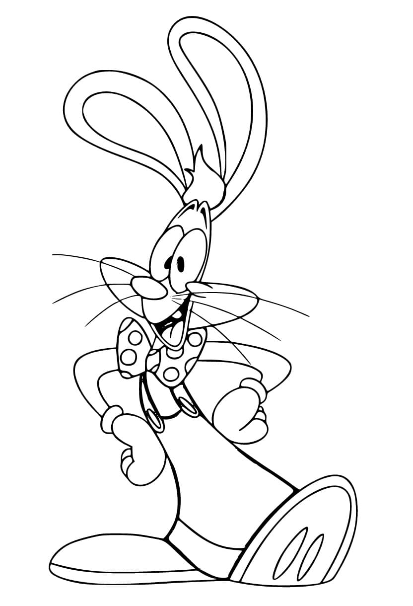 Very funny roger rabbit coloring page