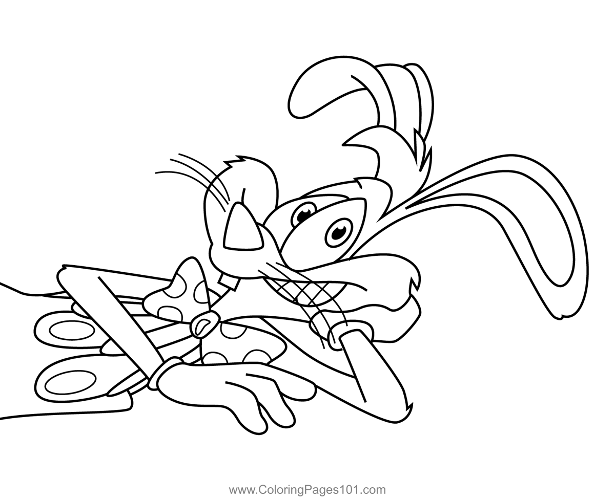 Roger rabbit coloring page for kids