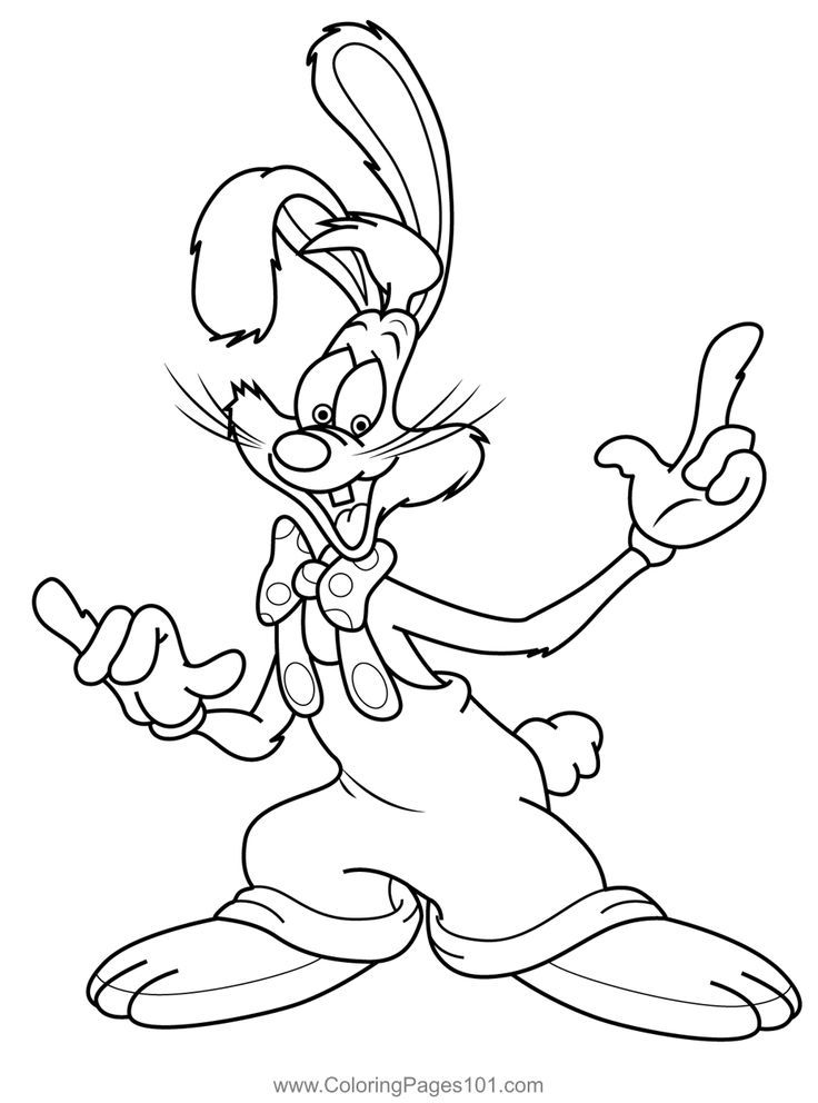 Roger rabbit coloring page roger rabbit coloring pages coloring pages for kids