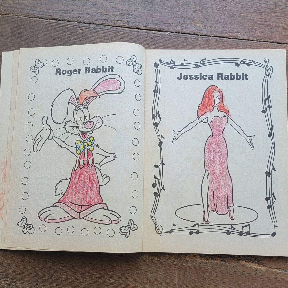 Vintage who framed roger rabbit loring book