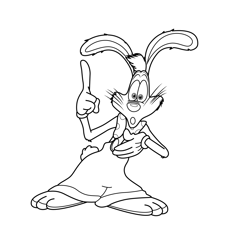 Roger rabbit coloring page for kids